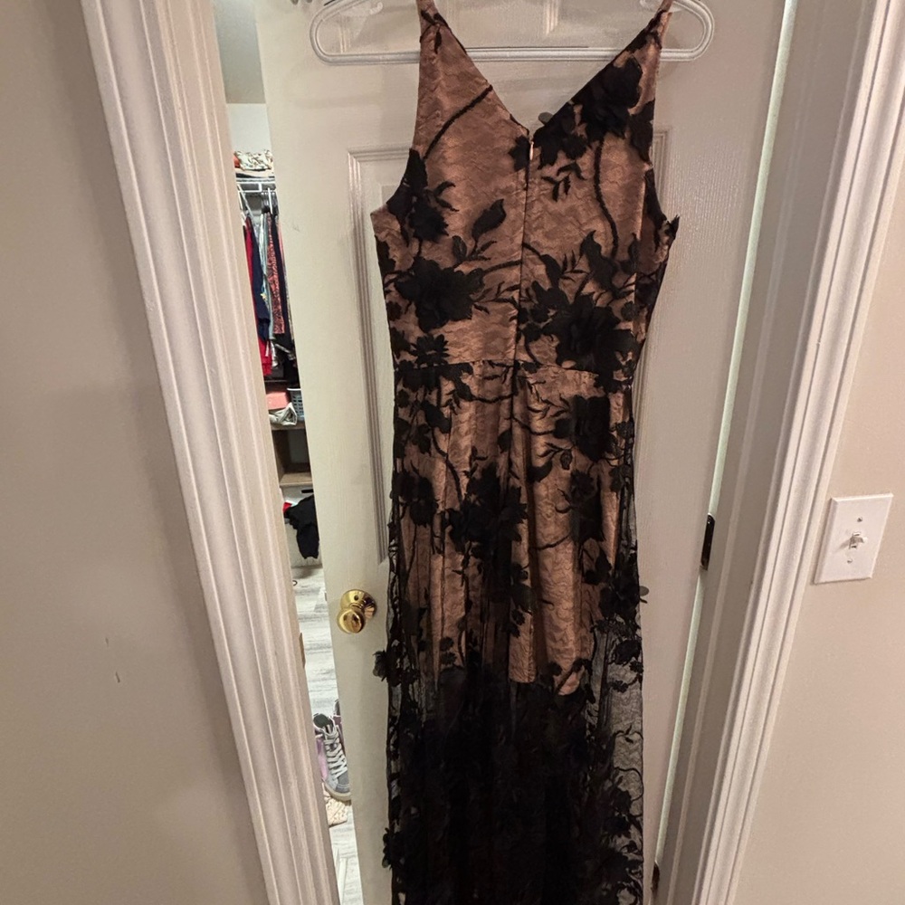 Dress the Population Black Floral Maxi Dress